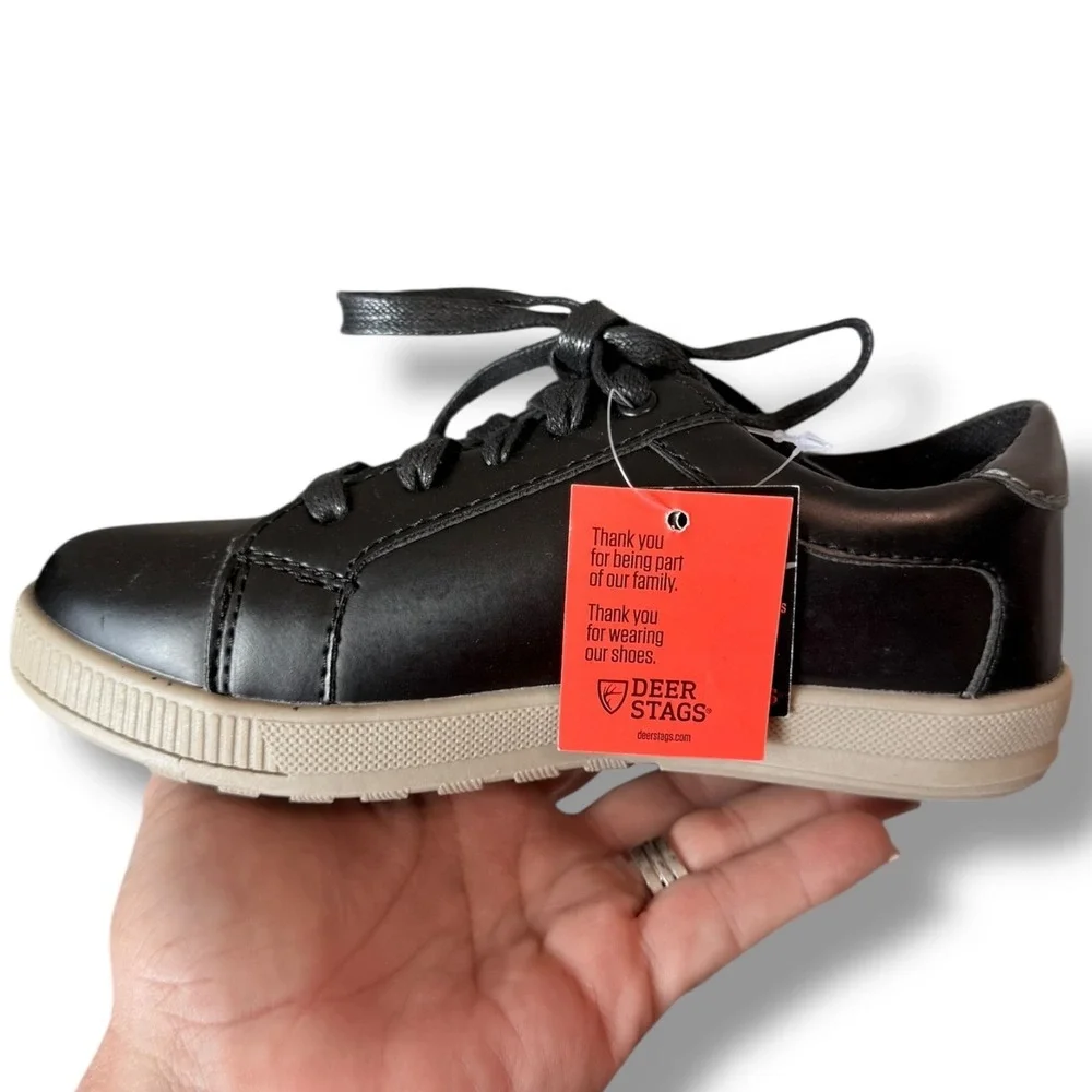 Deer Stags Joshua Black Sneakers Shoes Kids Size 13M Lace Up